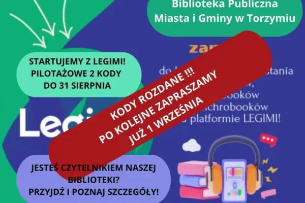 Kody do Legimi w bibliotece – nowa pula od 1 września