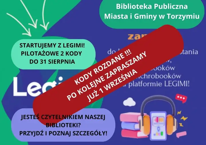 Kody do Legimi w bibliotece – nowa pula od 1 września