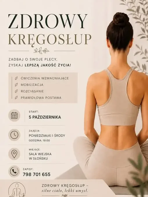 Zajęcia „Zdrowy Kręgosłup” w Słońsku – ruszają zapisy