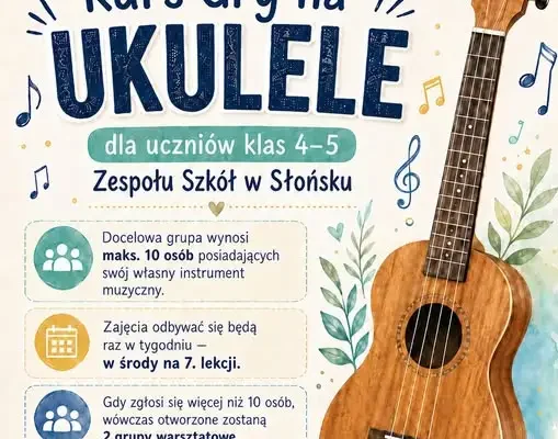 Kurs gry na ukulele dla uczniów klas 4-5 – zapisy do 8 września