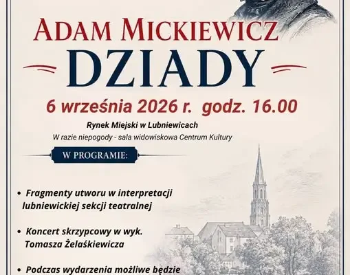 Narodowe Czytanie w Lubniewicach – niedzielne spotkanie na rynku