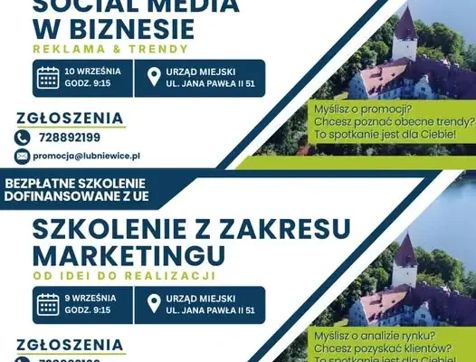 Bezpłatne szkolenia dla przedsiębiorców w Lubniewicach – marketing i social media
