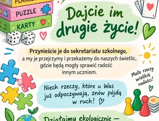 Podaruj gry planszowe i puzzle – szkolnym świetlicom!