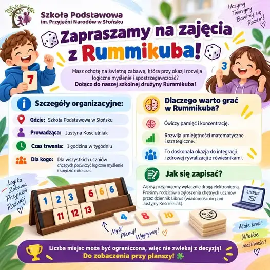 Rummikub w szkole w Słońsku – zapisy na nowe zajęcia