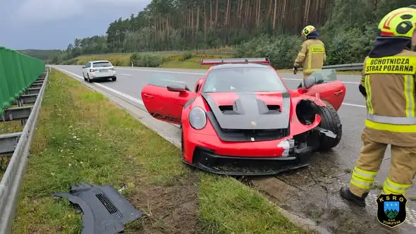 Zdarzenie drogowe na A2 pod Świeckiem – interwencja strażaków