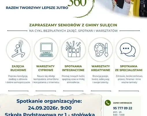 Aktywny Senior 360° – spotkanie organizacyjne w Sulęcinie