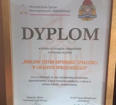 Młodzieżowa Drużyna Pożarnicza z Torzymia nagrodzona w konkursie „Budujemy System Odporności Społecznej”