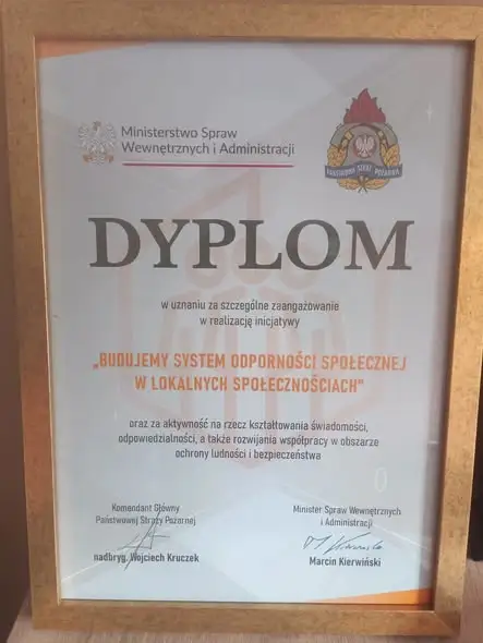 Młodzieżowa Drużyna Pożarnicza z Torzymia nagrodzona w konkursie „Budujemy System Odporności Społecznej”