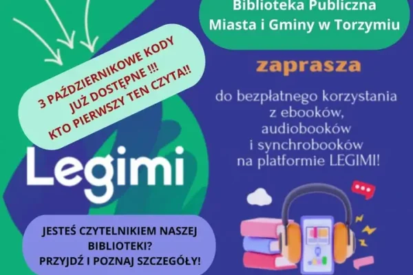 Biblioteka rozdaje kody do Legimi – jesienna akcja dla czytelników