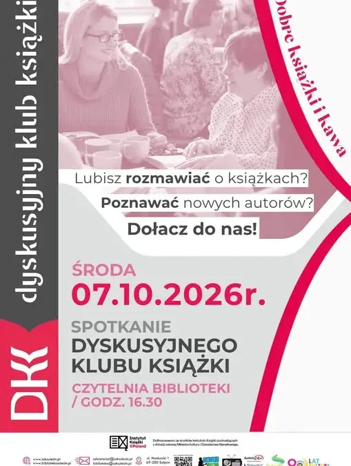 Dyskusyjny Klub Książki w Sulęcinie zaprasza na październikowe spotkanie