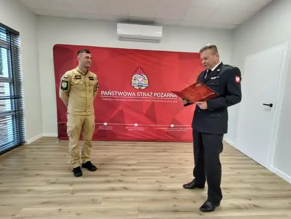 Awans w sulęcińskiej straży pożarnej – st. str. Michał Wiktorowicz w służbie stałej