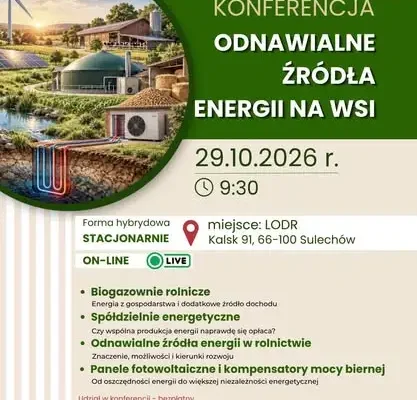 Konferencja o odnawialnych źródłach energii na wsi – Kalsk, 29 października
