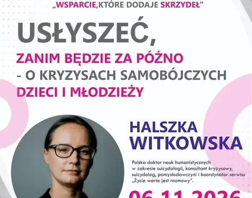 Wykład o kryzysach samobójczych dzieci i młodzieży w Sulęcinie