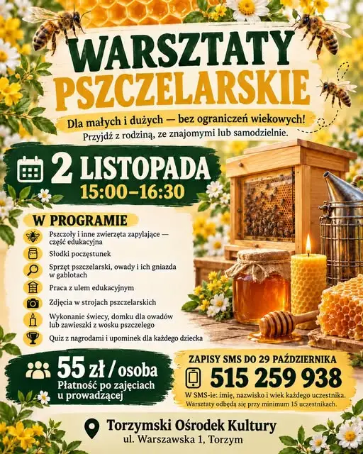 Warsztaty pszczelarskie w Torzymiu – zapisy do 29 października