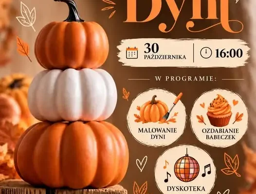 Święto Dyni w Gminnym Ośrodku Kultury – warsztaty, babeczki i dyskoteka